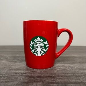 STARBUCKS 2021 Red Coffee Mug with Green Mermaid Siren Logo 10 fl oz